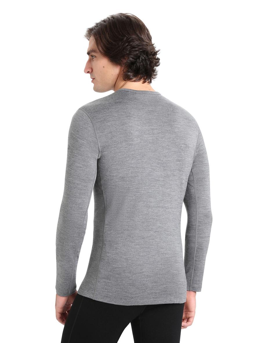 Base Layers Icebreaker Merino 260 Tech Long Sleeve Crewe Thermal Top Męskie Szare | PL 1551NWYB